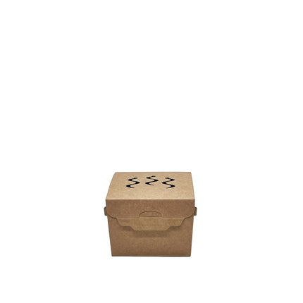 5 Inch Corrugated Takeaway Burger Box with Vents