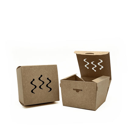 5 Inch Corrugated Takeaway Burger Box with Vents