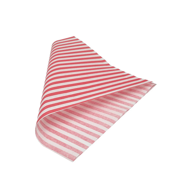 Greaseproof Burger Wraps Red Stripes