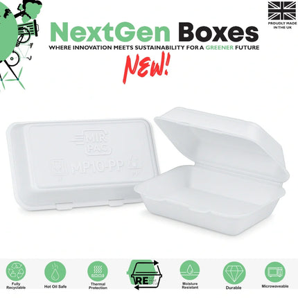 MP10-PP – Large Microwave-Safe Lunch Box - 200 Pieces