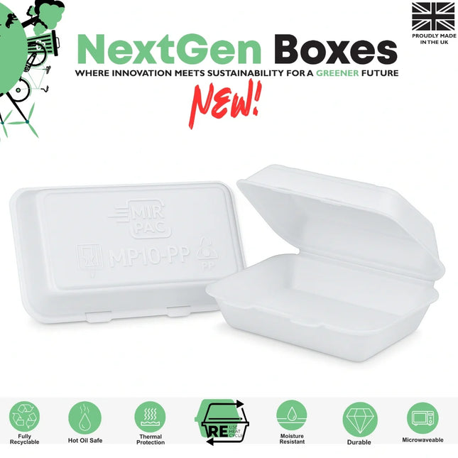 MP10-PP – Large Microwave-Safe Lunch Box - 200 Pieces