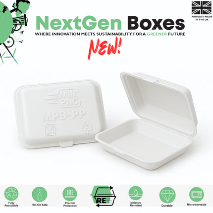MP9-PP – Medium Microwave-Safe Lunch Box - 200 Pieces