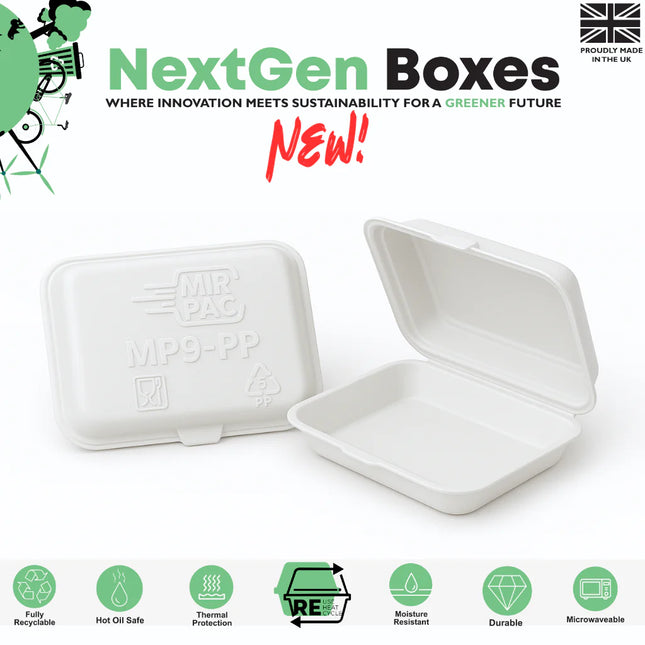 MP9-PP – Medium Microwave-Safe Lunch Box - 200 Pieces