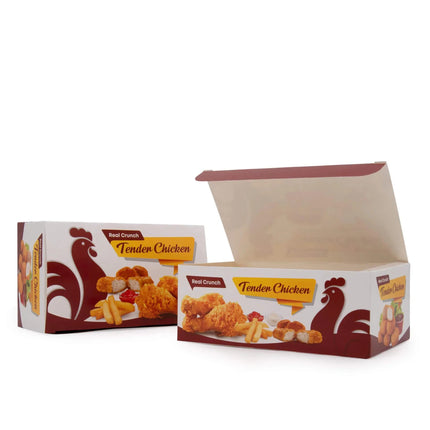 Takeaway Cardboard Fried Chicken Boxes with Printed Design