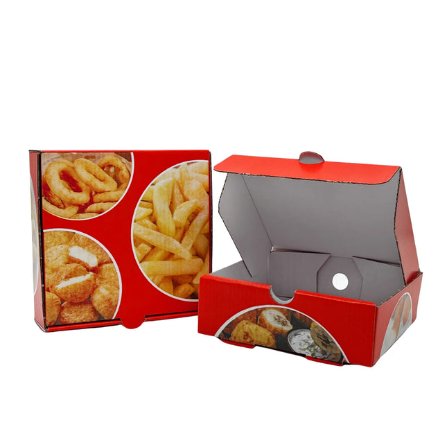 Orange Takeaway Appetiser Food Box - 90 Pieces