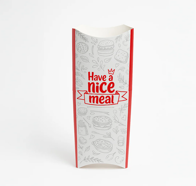Red Tortilla Wrap Sleeve / Scoop – 23 cm (200 pcs)
