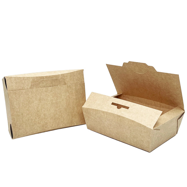 Takeaway Medium Coated Cardboard Food Box - 200 Pieces