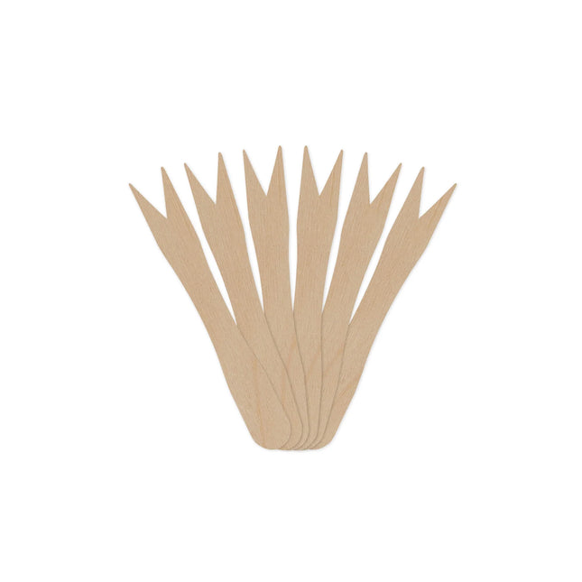 Takeaway Wooden Chip Forks with Dispenser Box